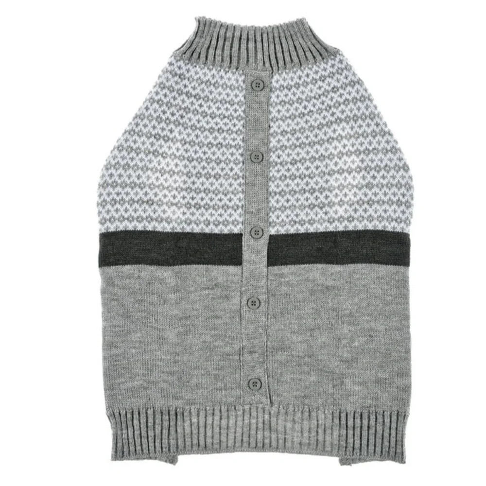 Vibrant Life Gray button front Dog Sweater cardigan Small Very good condition